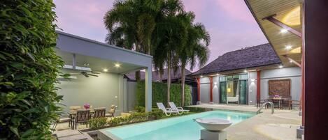 Front of property - evening/night