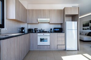 شقة - غرفتا نوم - بمطبخ - منظر للمدينة | مطبخ خاص | ثلاجة/مجمد بحجم كبير، ميكروويف، فرن، موقد طهي مسطح