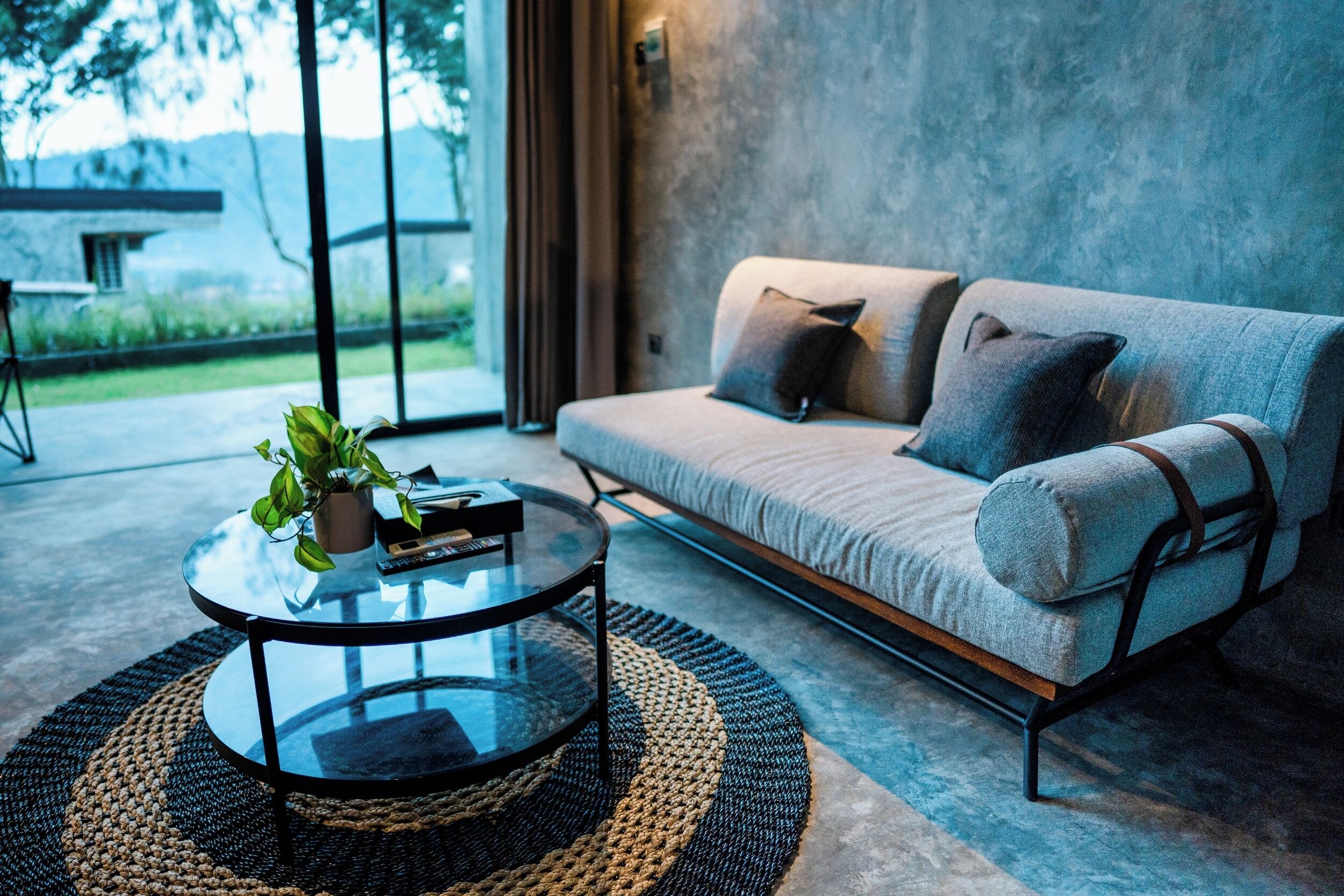 Mezzanine View with Jacuzzi | Living area | 43-inch Smart TV with digital channels