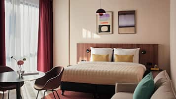 Premium-sengetøj, pengeskab på værelset, mørklægningsgardiner