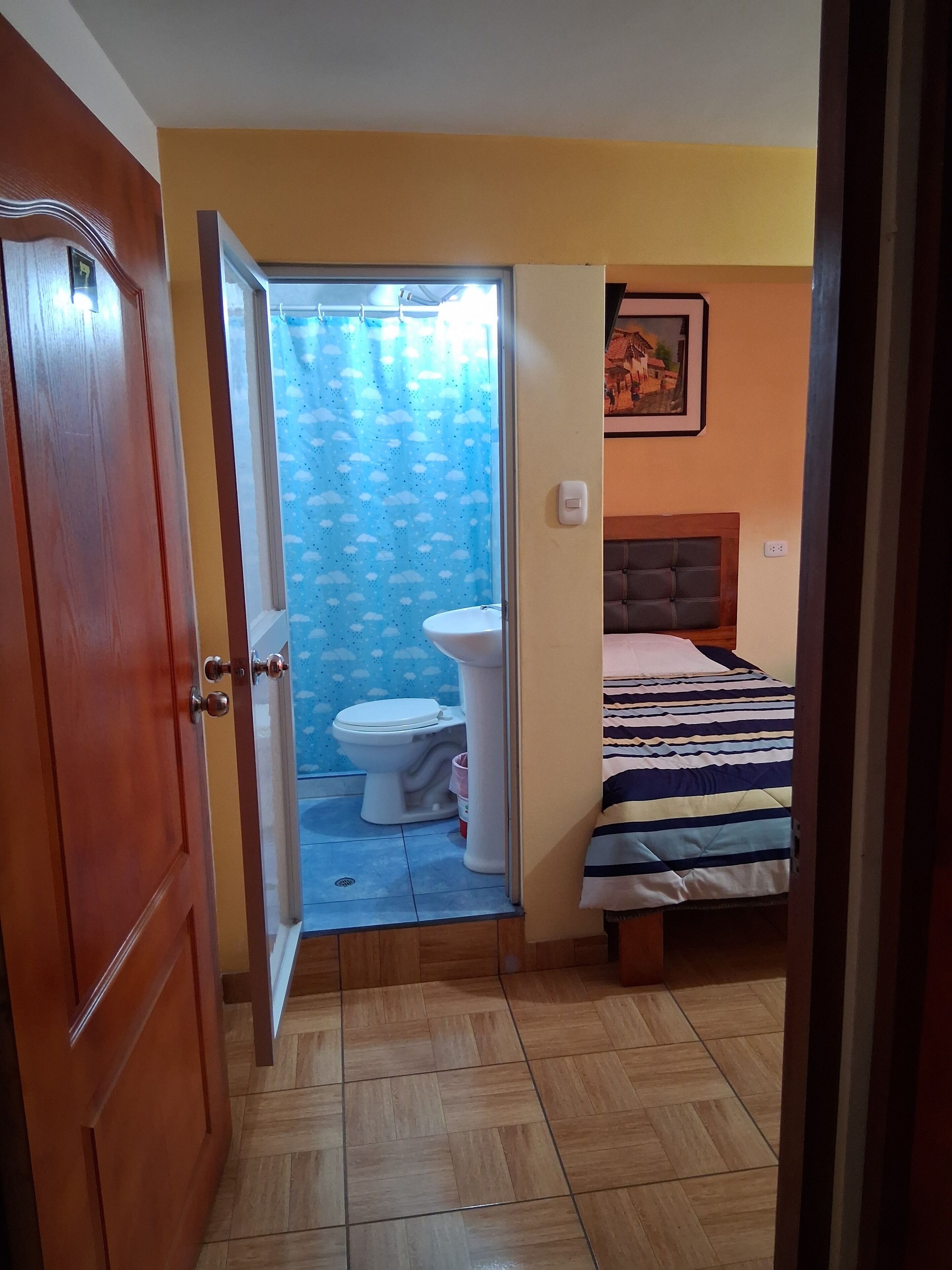 Triple Room, City View | Bathroom | Hair dryer, towels, soap, toilet paper