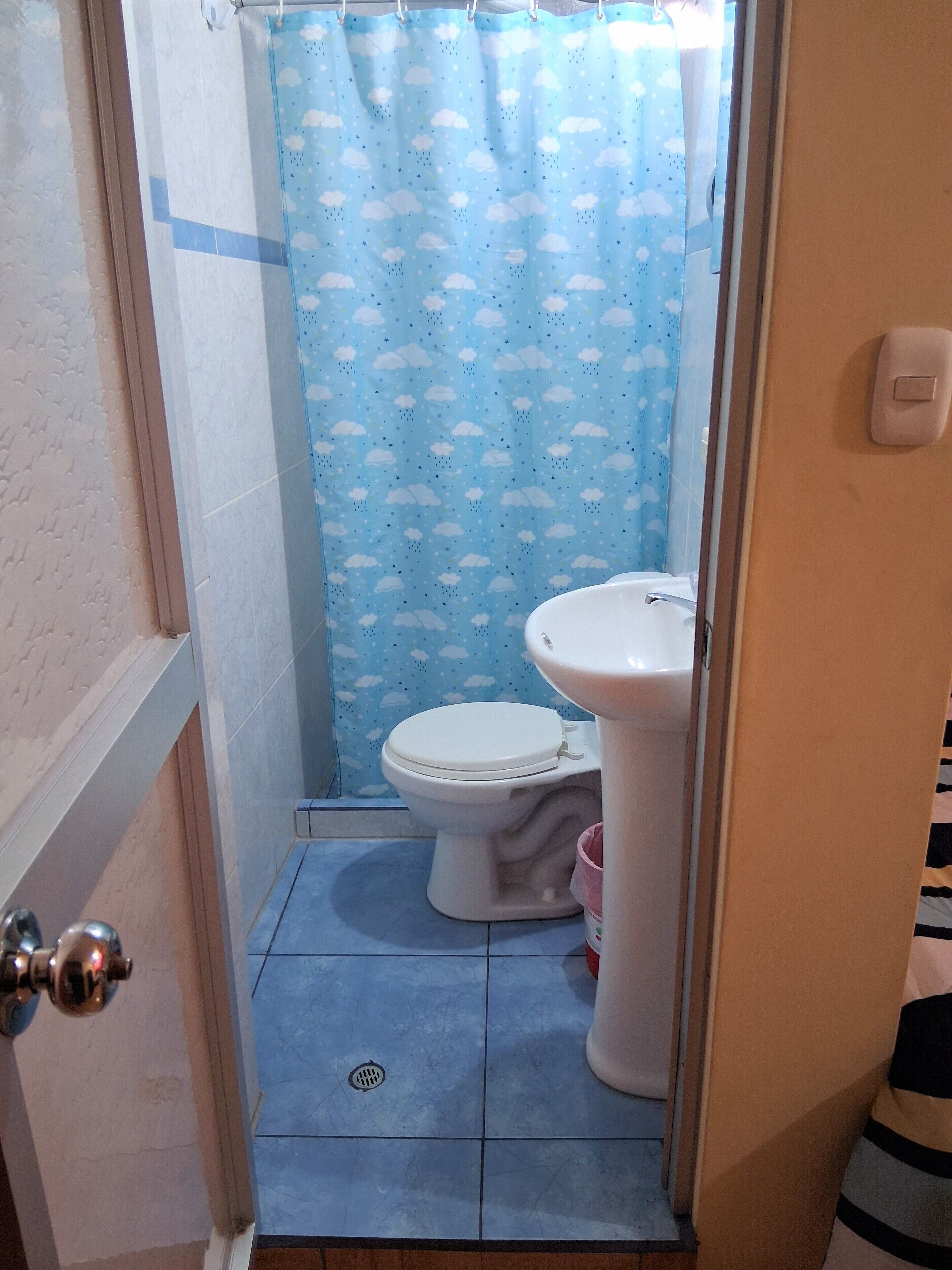Double Room, City View | Bathroom | Hair dryer, towels, soap, toilet paper