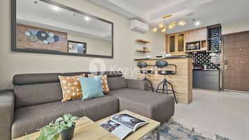 Apartment, 1 Bedroom, City View | Living area | Smart TV, Netflix, streaming services