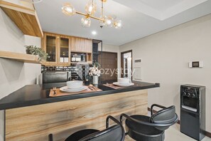 Apartment, 1 Schlafzimmer, Stadtblick | Esszimmer