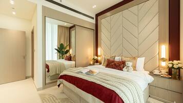 Apartamento, sacada | Roupas de cama premium