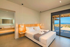 1 bedroom, iron/ironing board, WiFi, bed sheets - Vista Blue Villas Naxos - Luxury Room (Τοπική Κοινότητα Βίβλου)