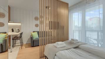 Lägenhet City | Individuell inredning, unika möbler och strykjärn/strykbräda