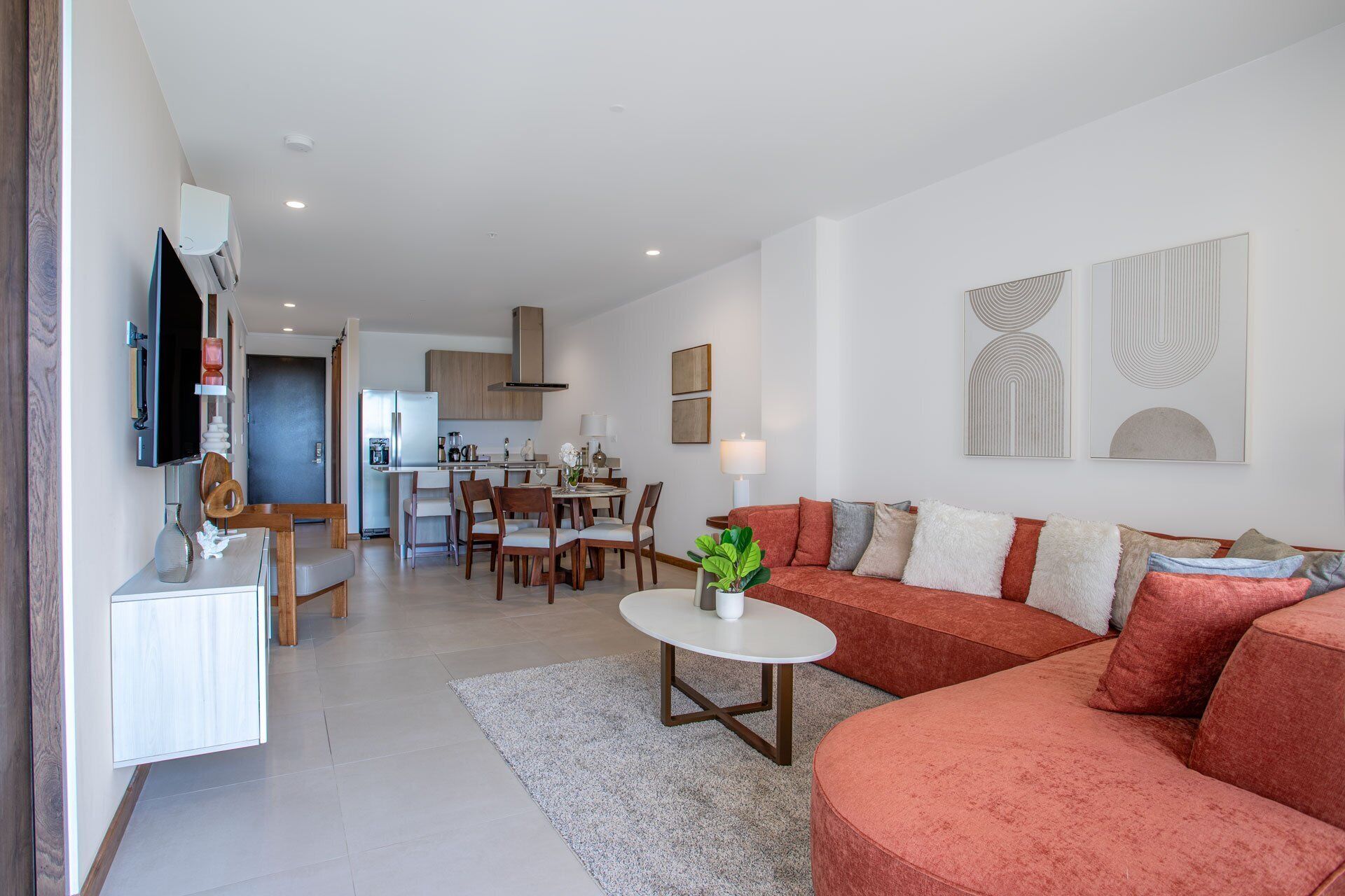 Condo, varias camas, balcón, vista al jardín (Selva Coral 0701) | Área de sala de estar