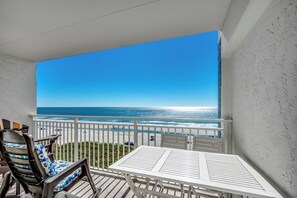 Outdoor dining - 🌊Oceanfront | Private Balcony | Relaxing Beach Escape | San-A-Bel Towers 307⛱️ (North Myrtle Beach)