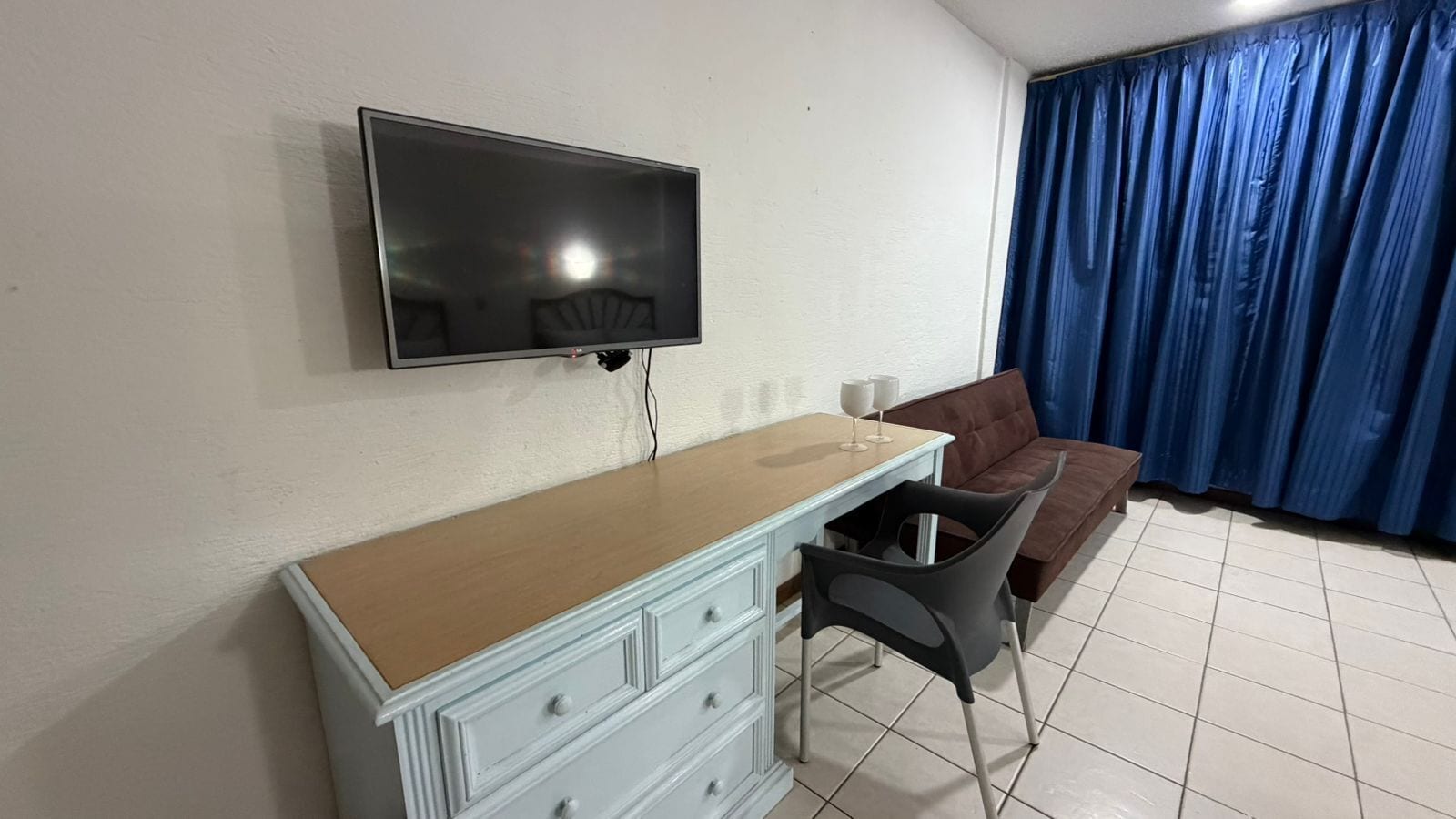 Blackout curtains, iron/ironing board, free WiFi