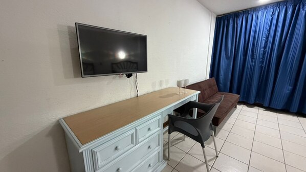 Blackout curtains, iron/ironing board, free WiFi