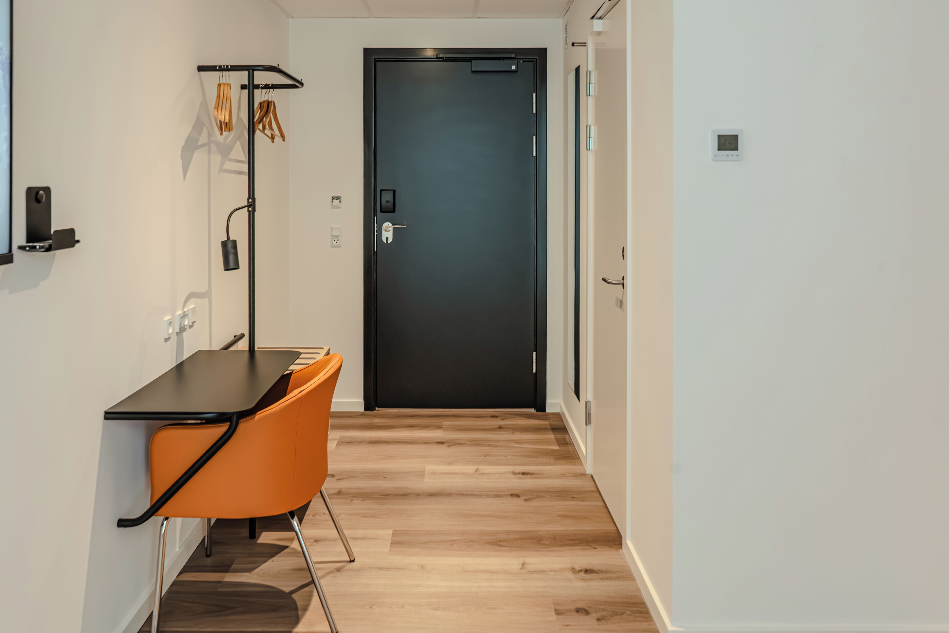 In-room safe, desk, laptop workspace, blackout curtains