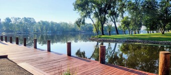 Experience marina life on a 50-foot houseboat in Fremont, WI!