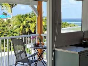Comfort Apartment, Balcony, Sea View | Terrace/patio - Les cocotiers Anse Montal (Le Moule)