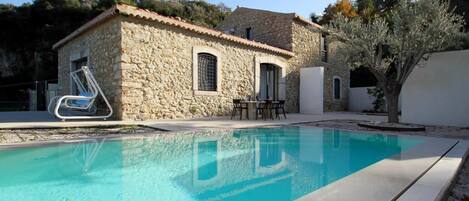 A heated pool