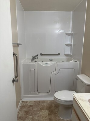 Towels, soap, toilet paper