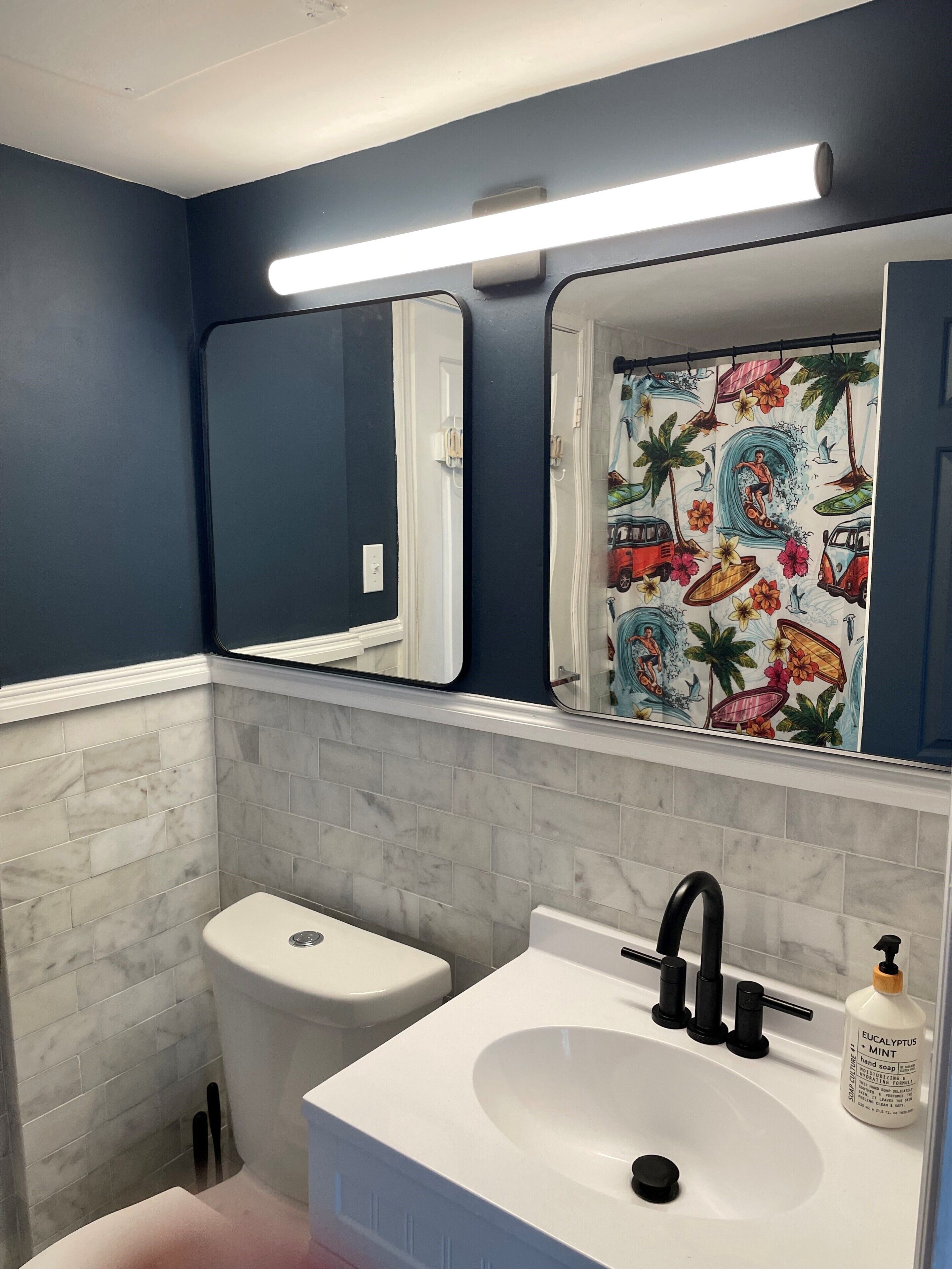 Eco-friendly toiletries, hair dryer, towels, soap