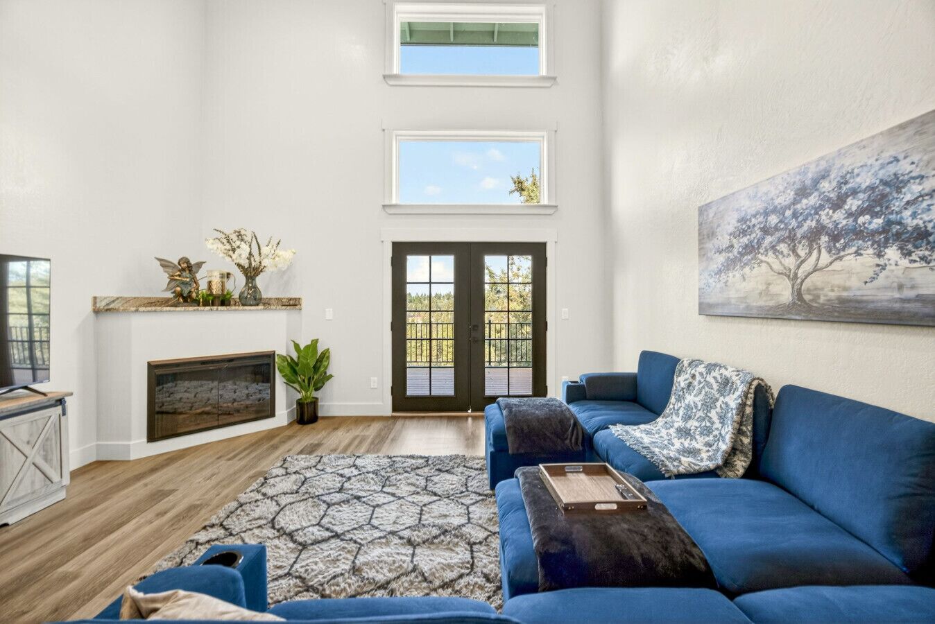 Smart TV, fireplace