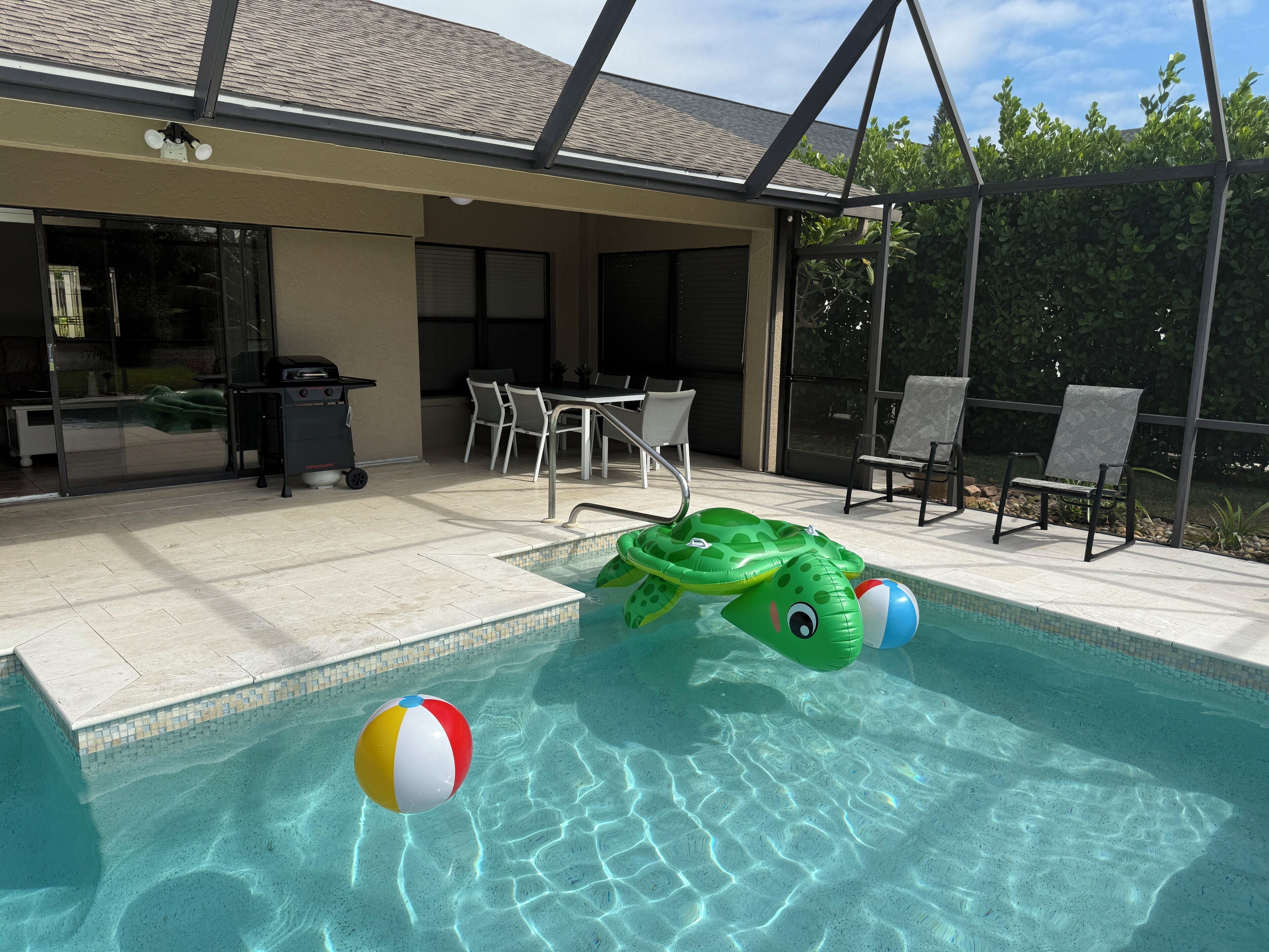 Relaxing heated pool