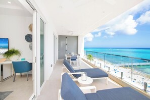 Luxury Condo, 2 Bedrooms, Balcony, Beachfront (Rum Point Resort #308) | Terrace/patio - Rum Point Resort (North Side)