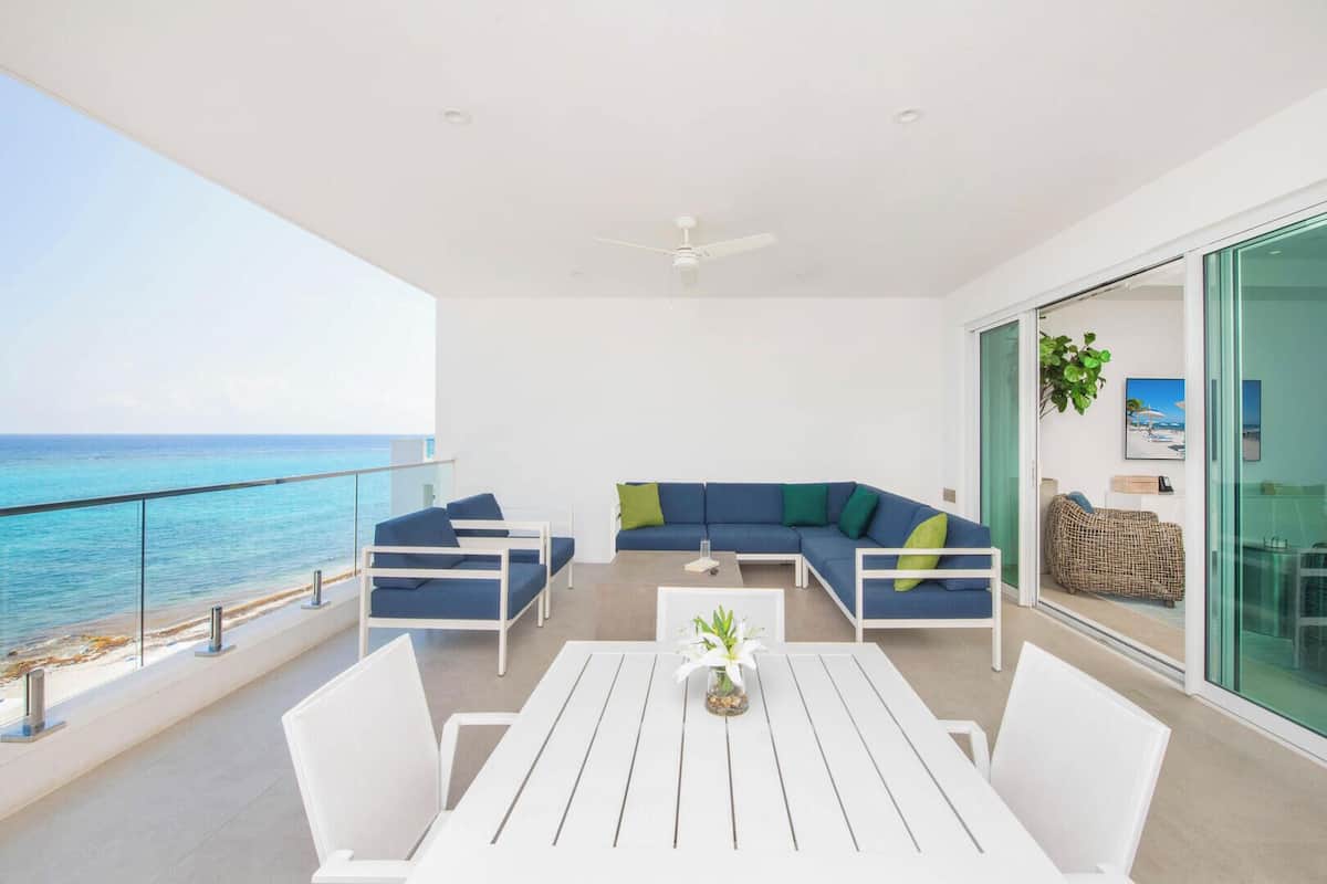 Luxury Condo, Pool Access, Beachfront (Rum Point Resort #404) | Terrace/patio