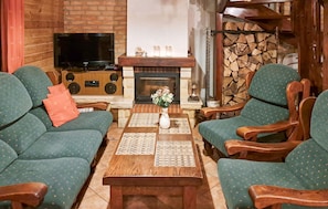 TV, fireplace - Gorgeous home in Osieki with house sea view (Osieki)