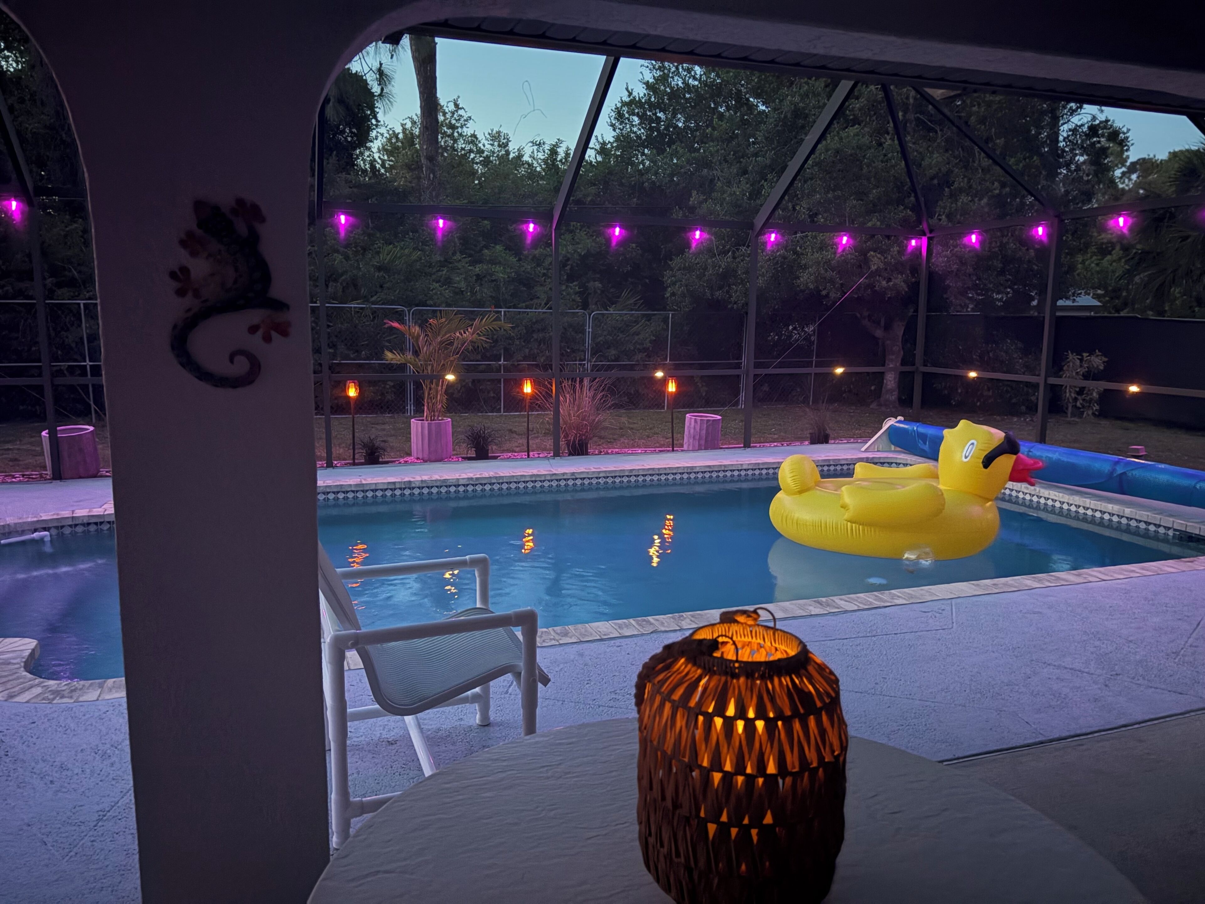 Piscine extérieure, piscine chauffée