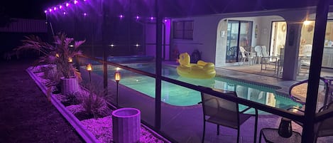 Outdoor pool, a heated pool
