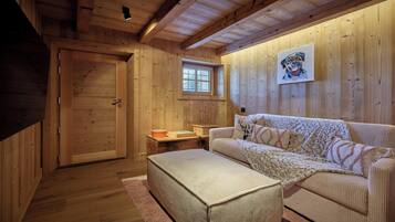 Télévision, cheminée, chaßne hi-fi