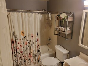 Hair dryer, towels, soap, toilet paper - Cozy Studio in tranquil Longmont (Longmont)