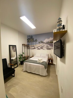 Iron/ironing board, WiFi, bed sheets - Studio Beach Copacabana - 5 min from the beach - Wi-Fi - 5 min from the subway - Brand New (Rio de Janeiro)