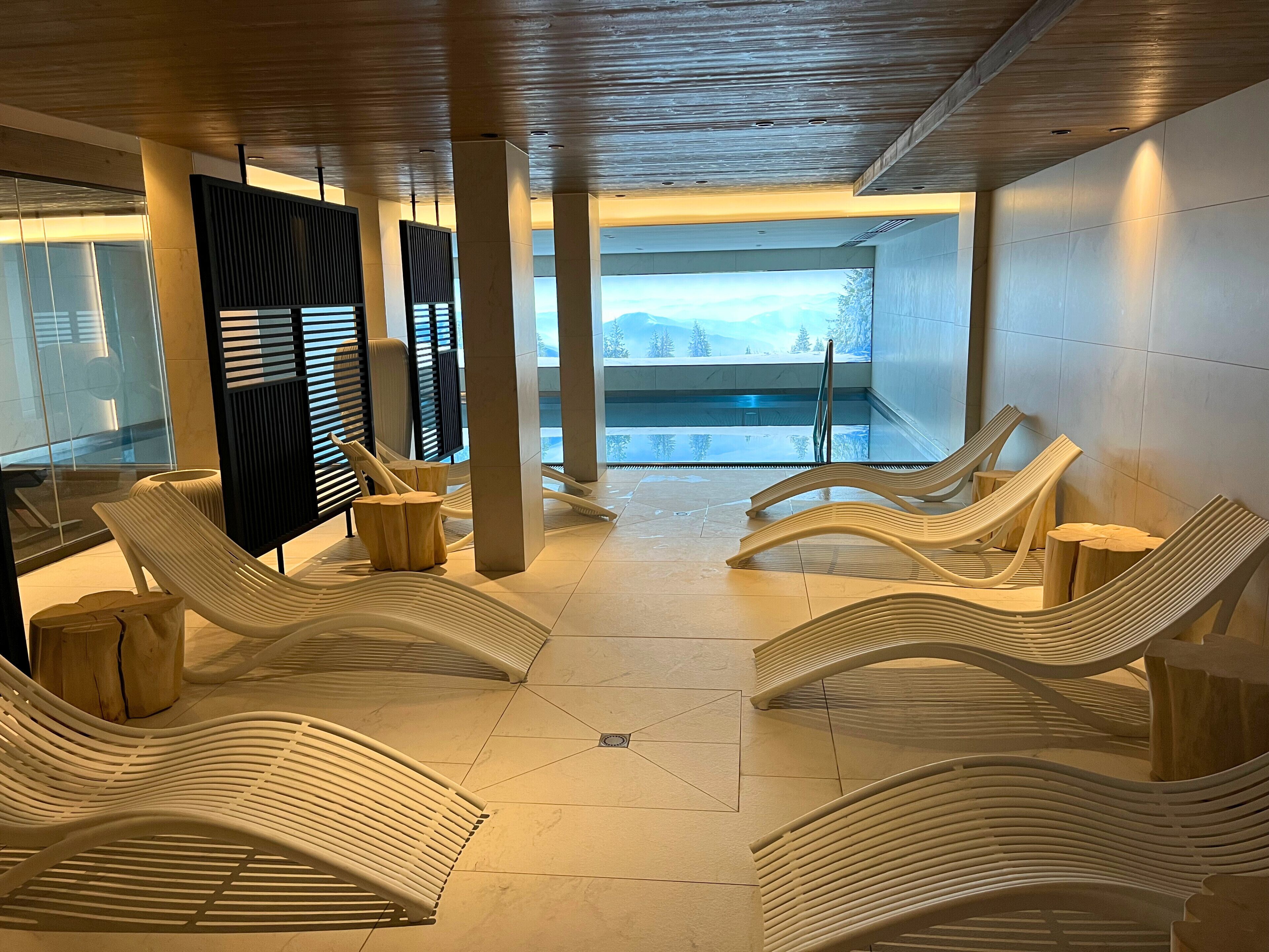 Indoor pool, a heated pool