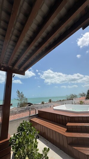 Deluxe Suite, Balcony, Partial Sea View | Terrace/patio