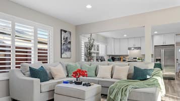 TV connectée, cheminée, jeux vidéo, livres