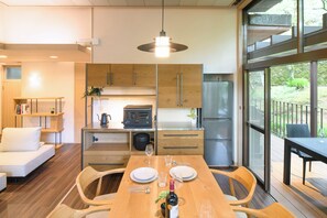 Comfort Villa, Balcony, Garden View | Private kitchen | Full-sized fridge, microwave, oven, stovetop - Serenity Springs Villa Morita (Hakone)