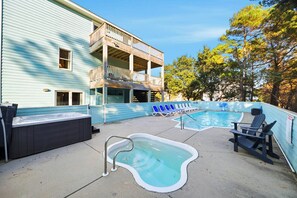 Pool - Barefoot Crab | 1,600 ft to the beach | Private Pool, Hot Tub, and Dog Friendly (Corolla)