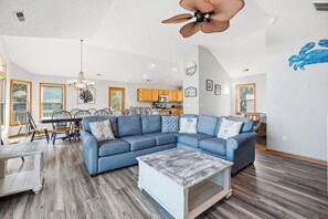 TV - Barefoot Crab | 1,600 ft to the beach | Private Pool, Hot Tub, and Dog Friendly (Corolla)