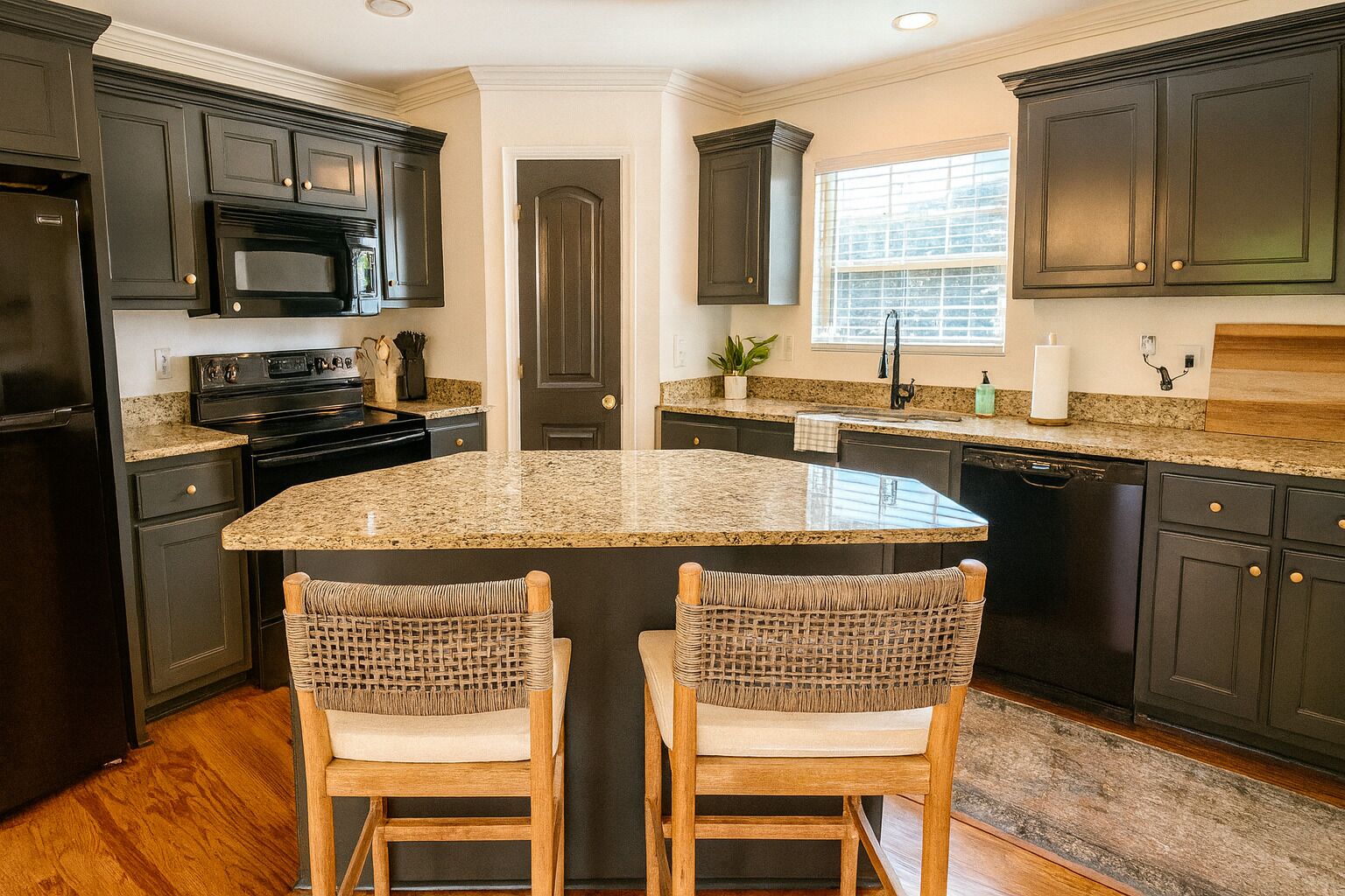 Microwave, oven, stovetop, dishwasher