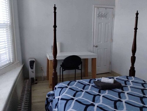 Cozy private bedroom with shared bathroom in charming Yonkers with AC