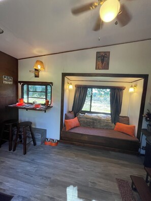 Living area - Flowered Goat Peaceful 1-bedroom recreational vehicle in charming Warner Springs (Warner Springs)