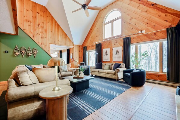 Télévision, cheminée