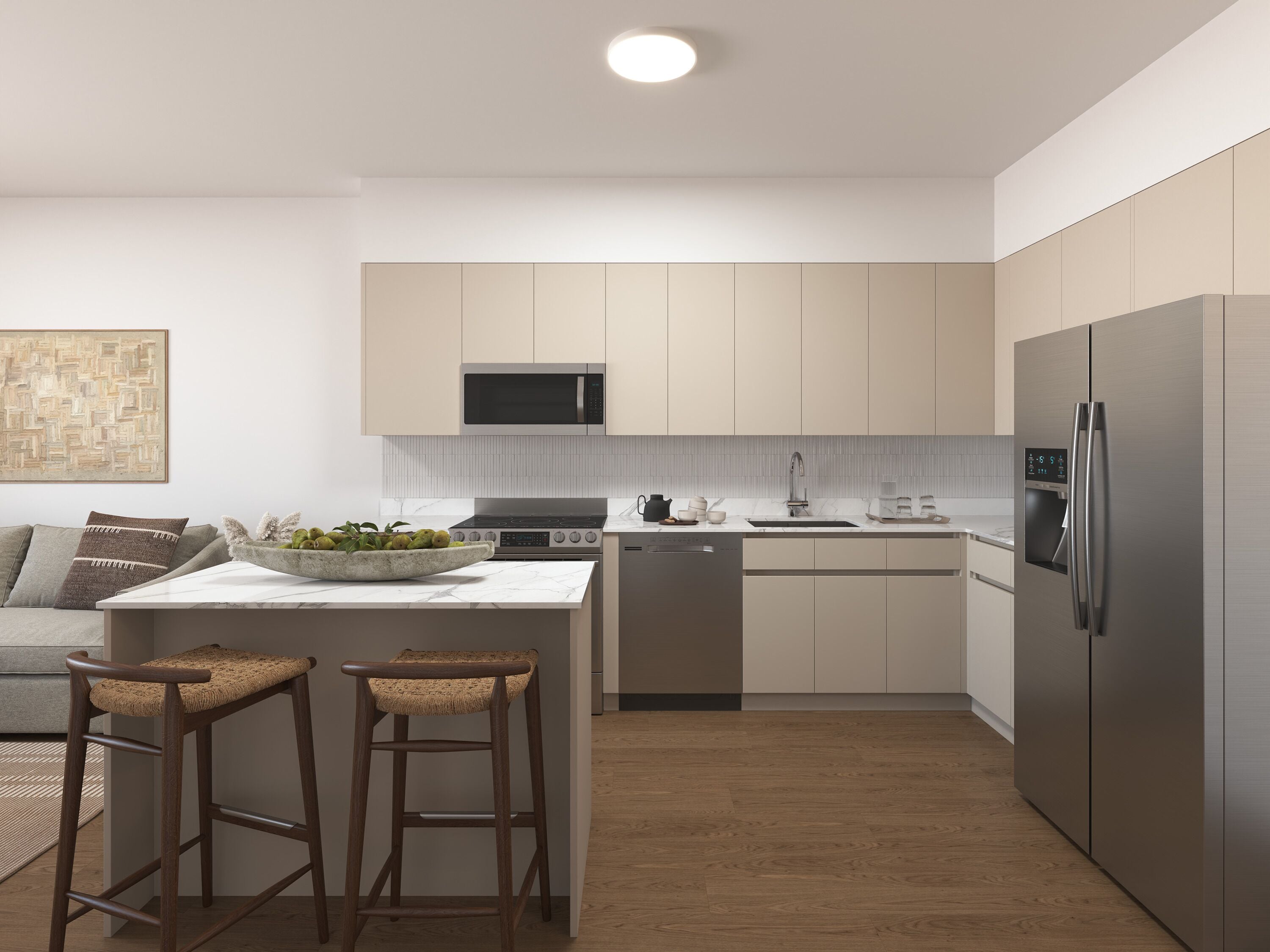 Kylskåp, mikrovågsugn, ugn och spishäll