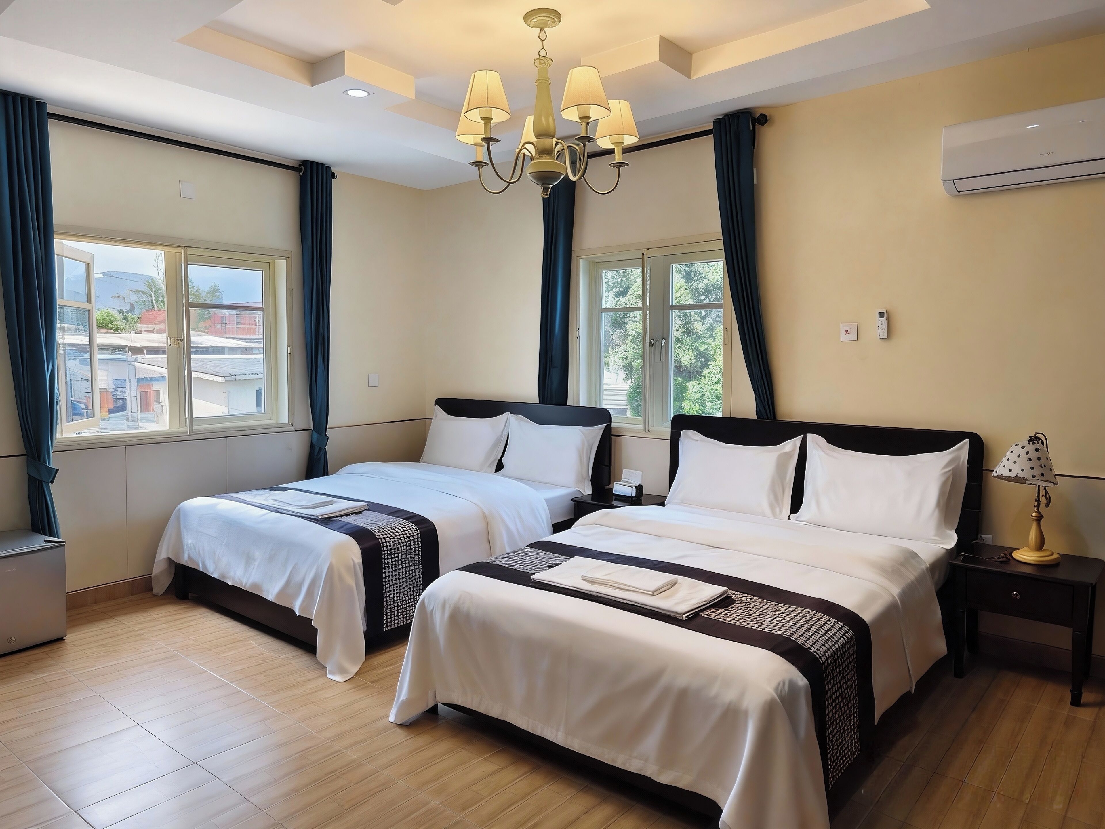 Business Twin Room, Garden View | Desk, laptop workspace, blackout curtains, soundproofing