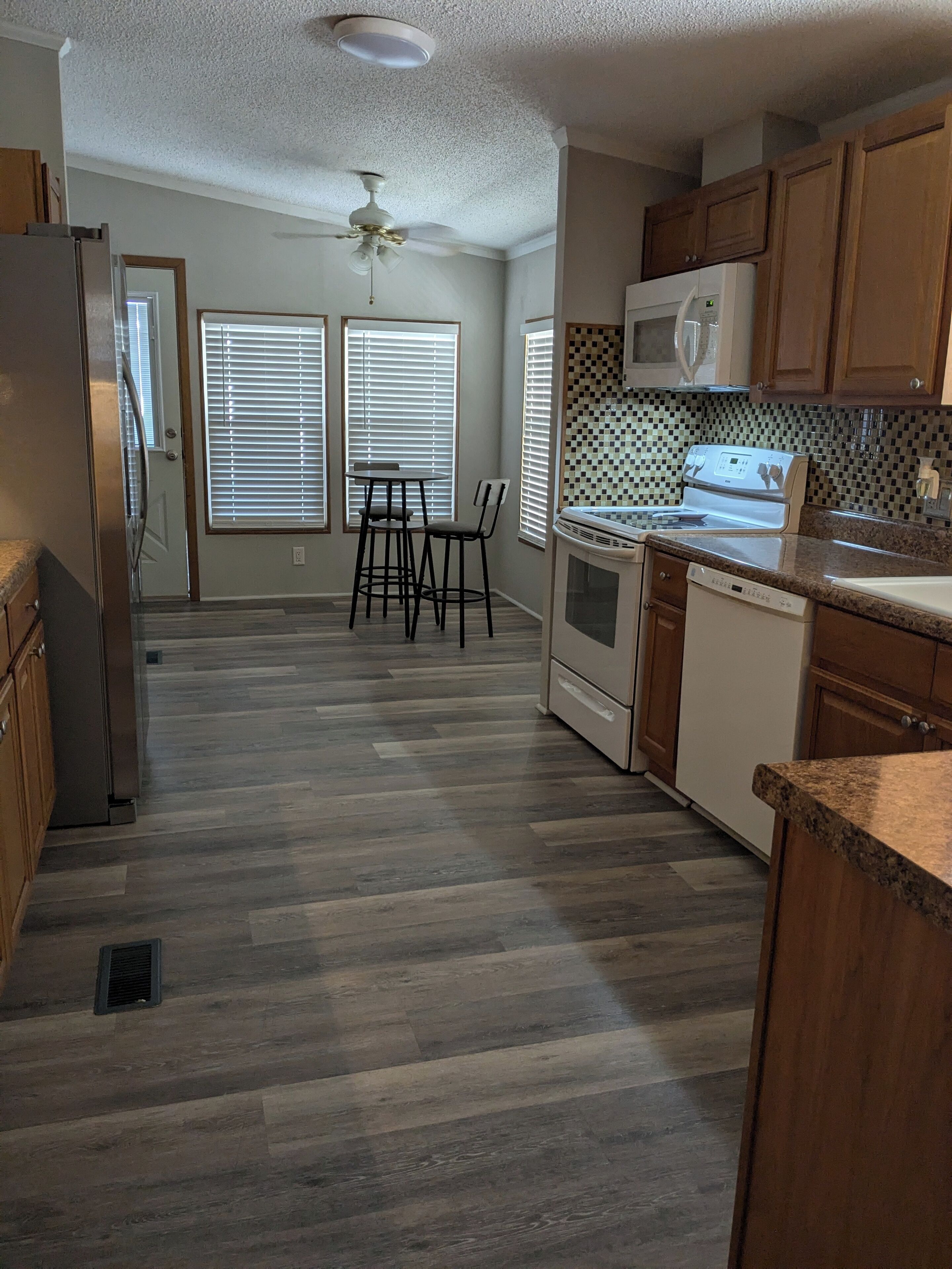 Microwave, oven, stovetop, dishwasher