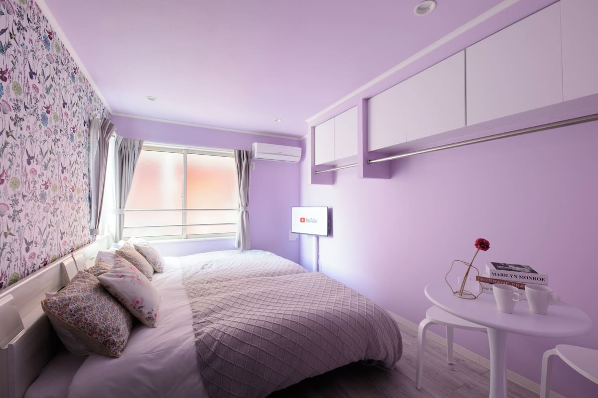 Blackout curtains, iron/ironing board, free WiFi, bed sheets
