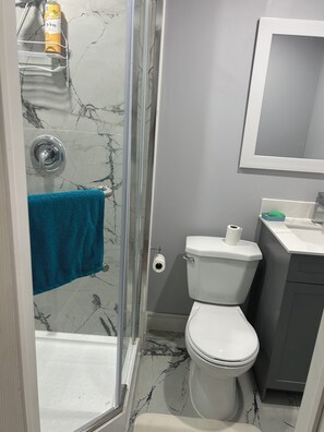 Shower, jetted bath, bidet, towels - 1 Bedroom 1Bath (Guelph)