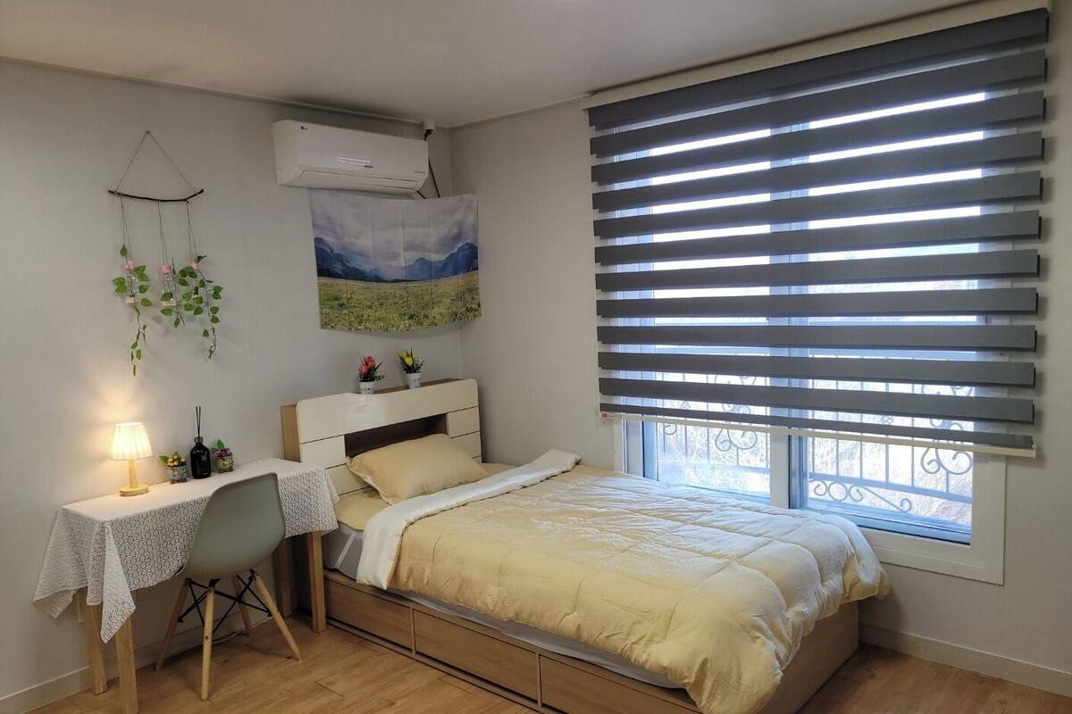 Kamar Single Deluks, dapur, pemandangan kota (non-Korean nationals only) | Wi-Fi gratis