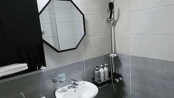 Single Room, Kitchen, City View (non-Korean nationals only) | Bathroom | Shower, hair dryer, slippers, towels