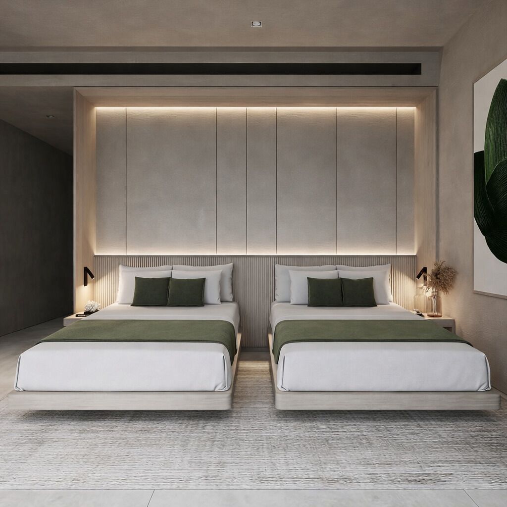 Premium bedding, down duvets, Select Comfort beds, minibar