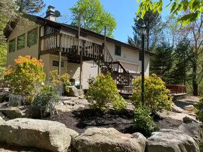 Exterior - Waterfront home with private fishing pier in the Poconos, Pennsylvania (Tobyhanna)
